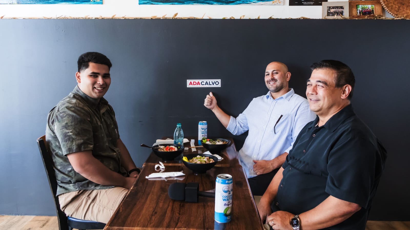 Wide shot of the Lunch with the Leaders table with Genesis Babauta, Tony Ada and EJ Calvo